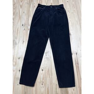 Vintage Calvin Klein Jeans Black Corduroy Pants Women's Size 12 Tapered Straight